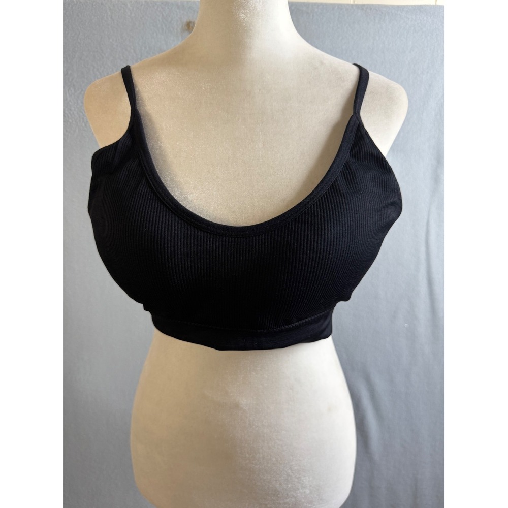 Ribbed Bralette Bra Women's Extra Large Adjustable Straps‎ Comfortable Everyday